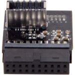 Kalanka - carte mre 19 / 20 broches vers usb 3. 1 type e panneau avant adaptateur convertisseur avec ...