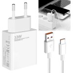 Kalanka - chargeur rapide 33 w, chargeur et cable usb c 2m 6a turbo, type c adaptateur secteur pour 11 ...