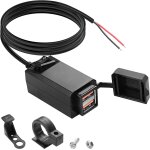 Kalanka - chargeur usb pour moto, qc3. 0 dual usb, avec interrupteur marche / arrt, 5 v 2, 1 a tanche, ...