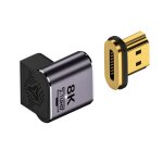 Kalanka - connecteur magntique hdmi 2. 1, hdmi mle vers femelle  90 degrs vers le haut, faible angle ...