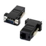 Kalanka - cy rallonge mâle vga rgb 15 broches vers lan cat5 cat5e rj45 ethernet femelle noir Kalanka - cy rallonge mâle vga rgb 15 broches vers lan cat5 cat5e rj45 ethernet femelle noir