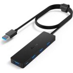 Kalanka - data hub 4 ports usb 3. 0 ultra fin avec c�ble �tendu de 120cm / 4ft - hub usb 3. 0 pour macbook, ...