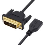 Kalanka - dvi 24 + 1 mle vers mini hdmi 1. 4 type - c 4k femelle extension cble pour ordinateur hdtv ...