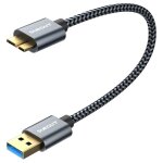 Kalanka - external hard drive cable, 2 pieces 15 cm 5gbps usb 3. 0 to micro b hard drive cable for wd ...