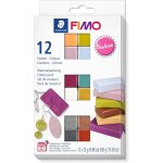 Kalanka - fimo soft, assortiment de 12 demi - pains de pte fimo aux couleurs fashion assorties, pte ...