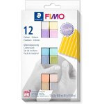 Kalanka - fimo soft, assortiment de 12 demi - pains de pte fimo aux couleurs pastel assorties, pte ...