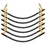 Kalanka - guitare patch cble jack mono 15cm, cordons patch professionnel pour pdales d'effet guitare ...