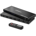 Kalanka - hdmi switch 4k 60hz, hdmi 2. 0 commutateur 5 in 1 out, 5 port selector box with ir télécommande ... Kalanka - hdmi switch 4k 60hz, hdmi 2. 0 commutateur 5 in 1 out, 5 port selector box with ir télécommande ...