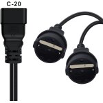 Kalanka - hualisi c20 vers schuko 2 prises câble 16a 250v c20 vers cee7 rallonge courte electrique, pour ... Kalanka - hualisi c20 vers schuko 2 prises câble 16a 250v c20 vers cee7 rallonge courte electrique, pour ...