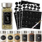 Kalanka - joyoldelf 240 etiquettes epices francais noires:120 rectangulaires + 120 rondes, 48 etiquettes ...