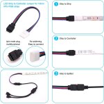 Kalanka - kit connecteur bande lumineuse, connecteur cable ruban led, connecteur bande led 4 broches, ...