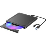 Kalanka - lecteur dvd externe  finition mtal bross usb 3. 0 graveur cd / dvdrw, mac et pc windows, ...