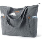 Kalanka - lekesping sac fourre - tout femme grand en velours ctel, bandouliere cabas avec fermeture ...