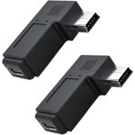 Kalanka - mini adaptateur usb  angle droit, adaptateur d'extension mini usb  5 broches mle  femelle ...