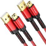 Kalanka - mini usb cable [2pcs 1m + 2m] usb 2. 0 mini b charging cable compatible with ps3 controller, ...