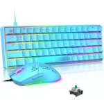 Kalanka - mk14 65% mini clavier souris gamer bleu mcanique switch 12000dpi led illuminer legere souris ...