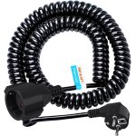 Kalanka - rallonge câble de contact de protection, câble spiralé extensible de 1, 05 m à 5 m avec fiche ... Kalanka - rallonge câble de contact de protection, câble spiralé extensible de 1, 05 m à 5 m avec fiche ...