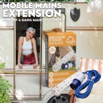 Kalanka - rallonge de cble lectrique de camping ¿ 4 prises de cble de camping, accessoire parfait ...