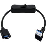 Kalanka - rallonge usb 3. 0 avec interrupteur cble usb 3. 0 de 90 degrs prise en charge de la transmission ...