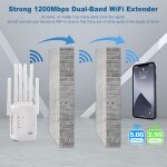Kalanka - rpteur wifi, amplificateur de signal domestique wifi extender avec double bande 1200mbps ...