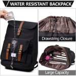 Kalanka - sac  dos homme femme grand antivol sac a dos ordinateur 15, 6 pouces impermable vintage cartable ...