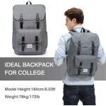 Kalanka - sac  dos homme femme, grand multi - poches sac a dos college ordinateur 15, 6 pouces antivol ...