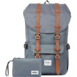 Kalanka - sac  dos loisir compartiment pour 15  ordinateur portable 22 litres gris (paquet de 2)