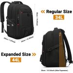 Kalanka - sac  dos ordinateur portable 17, 3 pouces, sac  dos pc portable extensible avec poche chaussure, ...