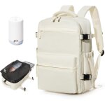 Kalanka - sac  dos de voyage compressible avec pompe electrique (40x20x25cm) - compatible ryanair - ...