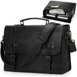 Kalanka - sacoche ordinateur homme 17. 3 pouces cuir pu mallette pc tablette cartable impermable sac ...