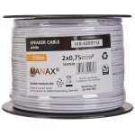 Kalanka - sc2075 câble d'enceinte 2x0. 75 mm cca (câble d'enceinte / câble audio), 2x0, 75mm, 100m, blanc ... Kalanka - sc2075 câble d'enceinte 2x0. 75 mm cca (câble d'enceinte / câble audio), 2x0, 75mm, 100m, blanc ...