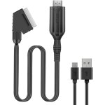 Kalanka - scart vers hdmi convertisseur pritel vers hdmi avec cble hdmi, pour full hd tv 720p / 1080p ...