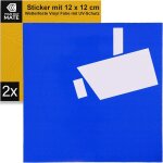 Kalanka - set d'autocollants pour vidosurveillance, 2 pcs, 12 x 12 cm, film autocollant, autocollant ...