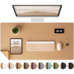 Kalanka - sous - main en lige, tapis de bureau double face en lige naturel & cuir pu, tapis de souris ...
