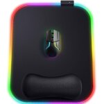Kalanka - tapis de souris, rgb tapis de souris gaming ergonomique avec 10 led modes de lumire, 305x254mm ...