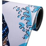 Kalanka - - tapis de souris xxl - vague de kanagawa - 800 x 300 x 3 mm - estampe japonaise - dco japonaise ...