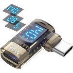 Kalanka - testeur d'alimentation usb c coud 140 w, adaptateur bidirectionnel avec cran, adaptateur ...