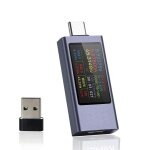 Kalanka - testeur usb 2 en 1 avec adaptateur de type c, testeur de courant usb avec adaptateur de type ...