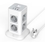 Kalanka - tour multiprise 8 sortie ac avec 3 usb, parafoudre et surtension 3600w avec interrupteur, prise ...