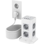 Kalanka - tour multiprise 8 sorties ac avec 4 usb, parafoudre et surtension avec interrupteur et rallonge ... Kalanka - tour multiprise 8 sorties ac avec 4 usb, parafoudre et surtension avec interrupteur et rallonge ...
