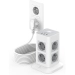 Kalanka - tour multiprise parafoudre et surtension 8 sortie ac avec 3 usb, bloc prise 3600w avec interrupteur ...