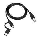 Kalanka - usb c printer cable 1 m, 2 - in - 1 designed, micro usb to usb b printer cable, usb c to usb ...