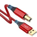 Kalanka - usb printer cable [3m] usb a male to usb b 2. 0 male scanner cable nylon braided compatible ...