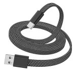 Kalanka - usb a to usb c cable, flat magnetic charging cable 1. 5m, coiled usb c cable, retractable fast ...