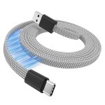 Kalanka - usb a to usb c cable, flat magnetic charging cable, coiled usb c cable, retractable fast charging ...