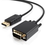 Kalanka - viewlitex srie adaptateur displayport vers vga 1, 8m avec verrouillage - connectez votre pc ...