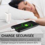 Kalanka - waytex pack de 3 chargeurs rapide 20w usb c, qc 3. 0 + pd puce ic charge scurise et protection ...