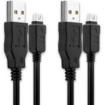 Kalcx - 2x cble usb 2. 0 transfert donnes pour appareil olympus stylus 1 xz - 2 xz - 10 om - d e - ...