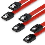 Kalcx - 3x 50cm sata 3 nylon cble set cbles de donns 6 gbit / s cbles de branchement carte mre disque ...