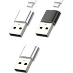 Adaptateur usb c vers usb chargeur rapide(lot de 3) accessoire prise usbc cable usb a secteur adapter ...